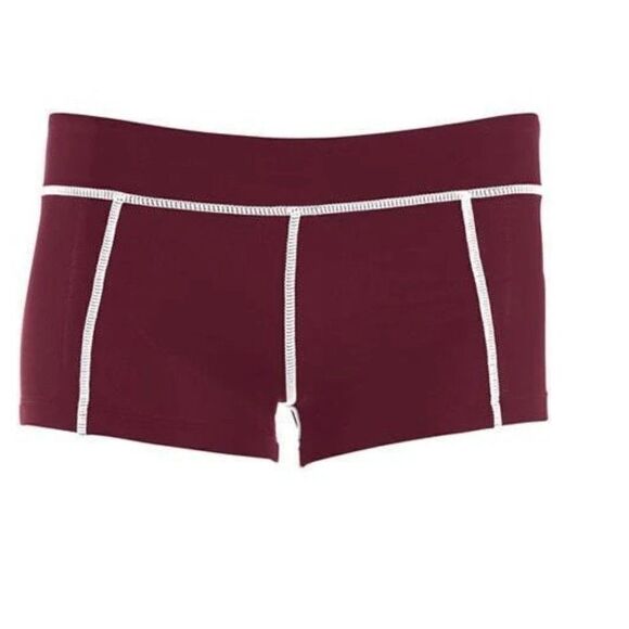 Mississippi State University Bull Dogs Mesh Burgundy Cheer Top and Shorts - Picture 3 of 4